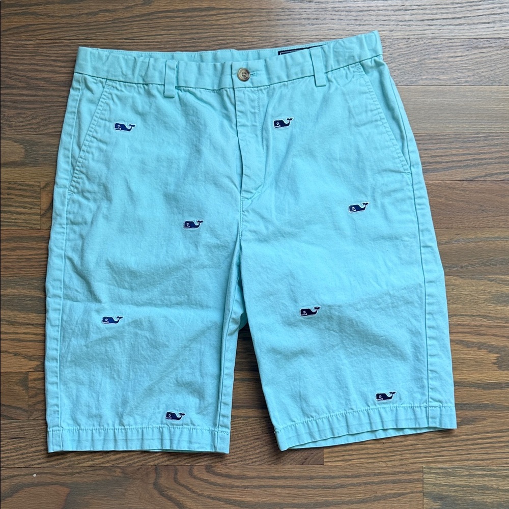 Vineyard Vines Boy’s Aqua Blue Flat Front Shorts